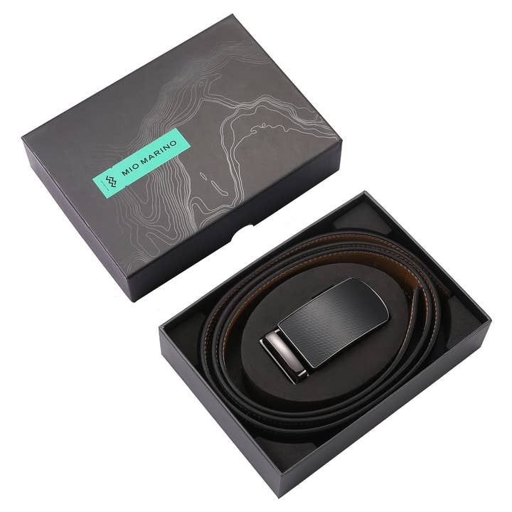 Jet Black Sognie Classic Ratchet Belt for wholesale on Faire
