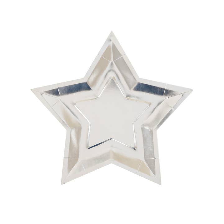 My Mind’s Eye - Wholesale Disposable Plate - PGB944 - Silver Foil Star Shaped Plate