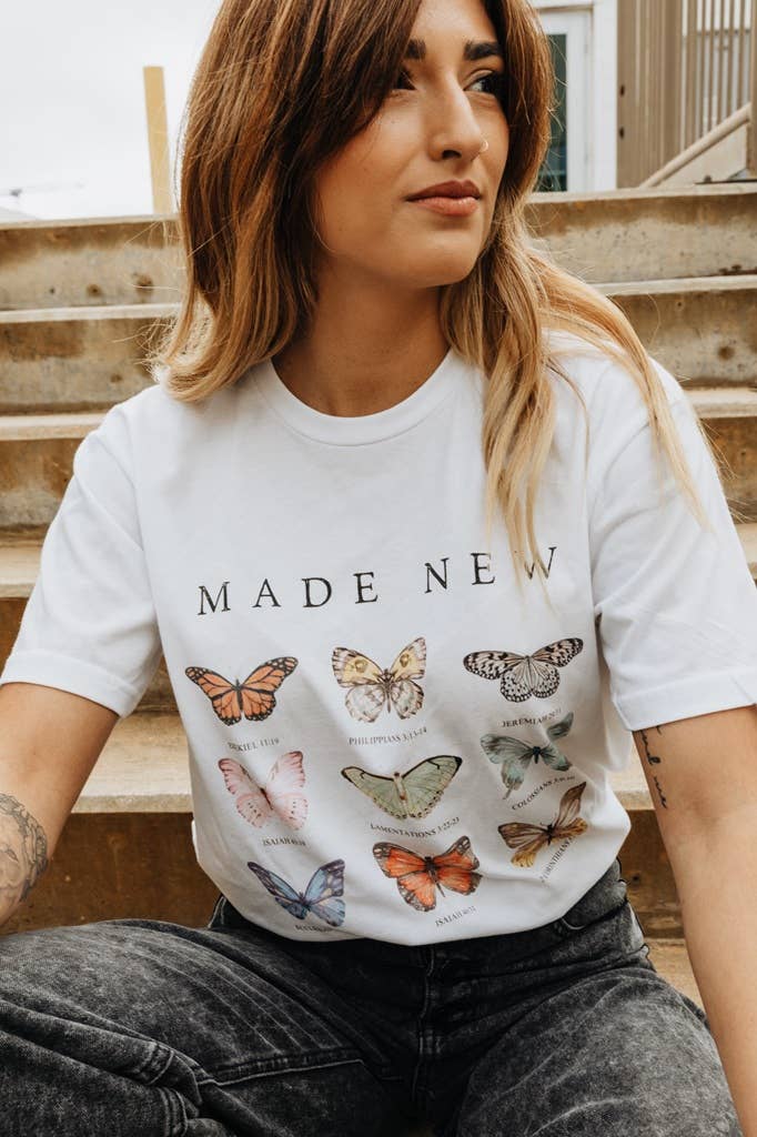 Crowned Free - Wholesale Screen Printed T-Shirt - Women's - Made New Tee1