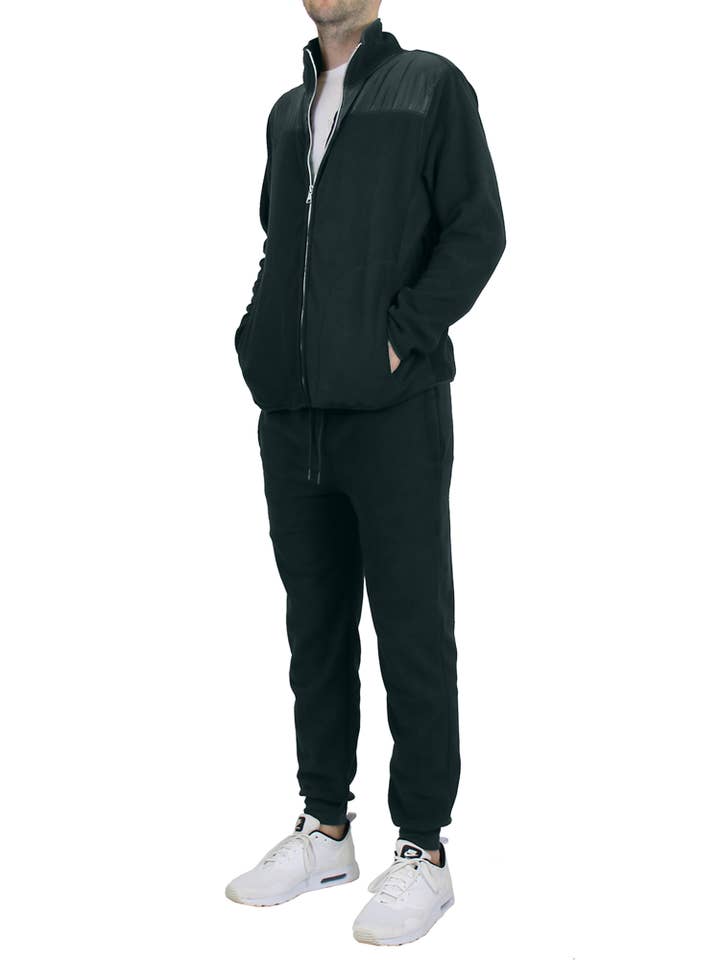 Galaxy By Harvic - Wholesale Lounge Set - Men's - Men's 2-Piece Sweater & Jogger Polar Fleece Matching Set5