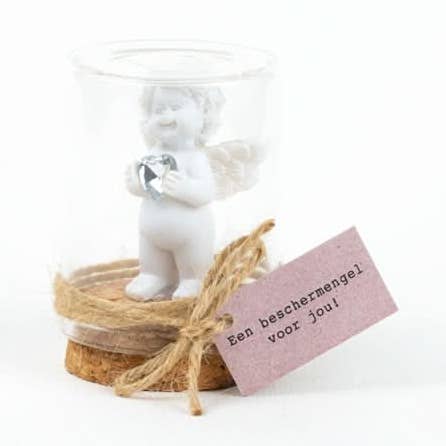 Ange gardien sous cloche pour la vente par Sidedish Cards