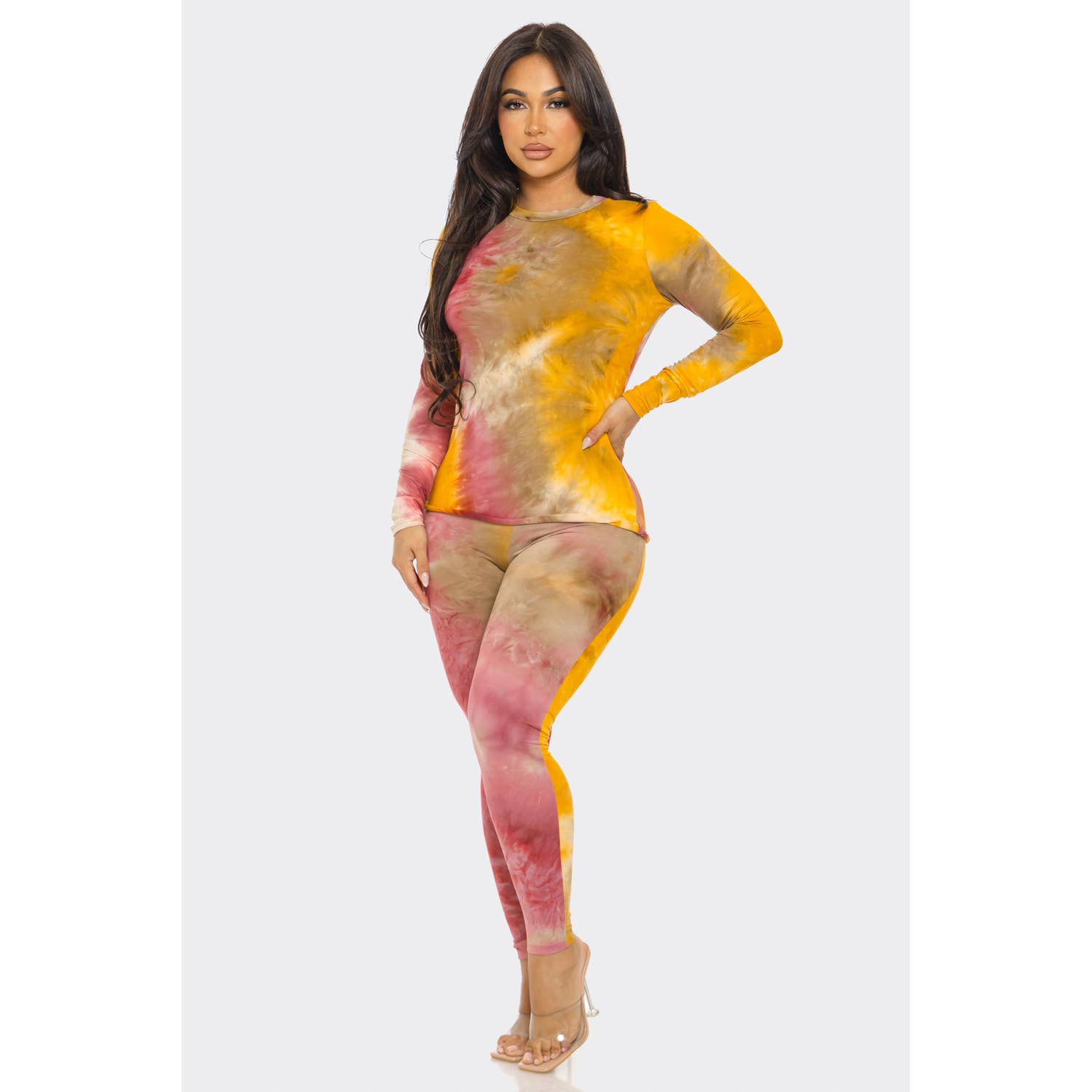 Uptown Apparel - Vente Ensemble de vêtements d'intérieur – femme - Ensemble tie-dye T5834-B10610 Loungewear4