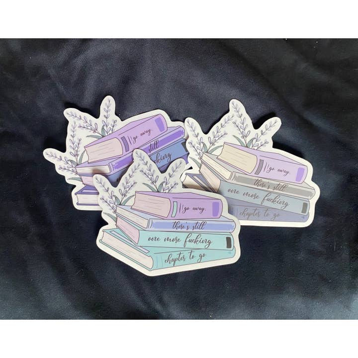 Bücherstapel Sticker-Glossy für den Großhandel von ChaoticPossumDesigns