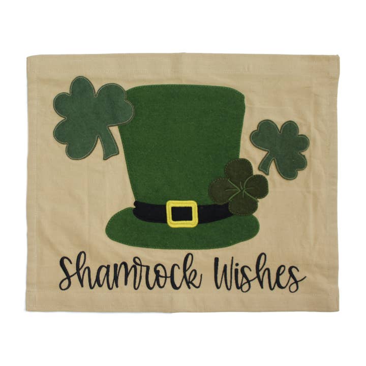 Shamrock Wishes Pennant for wholesale by Home Collections by Raghu