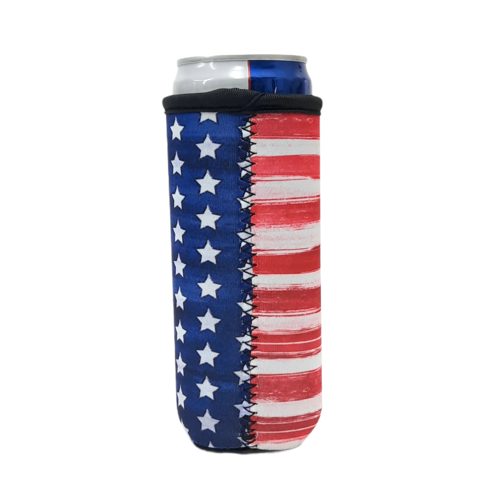 Drink Handlers - Wholesale Drink Huggers & Koozies - Merica 12oz Slim Can Cooler0