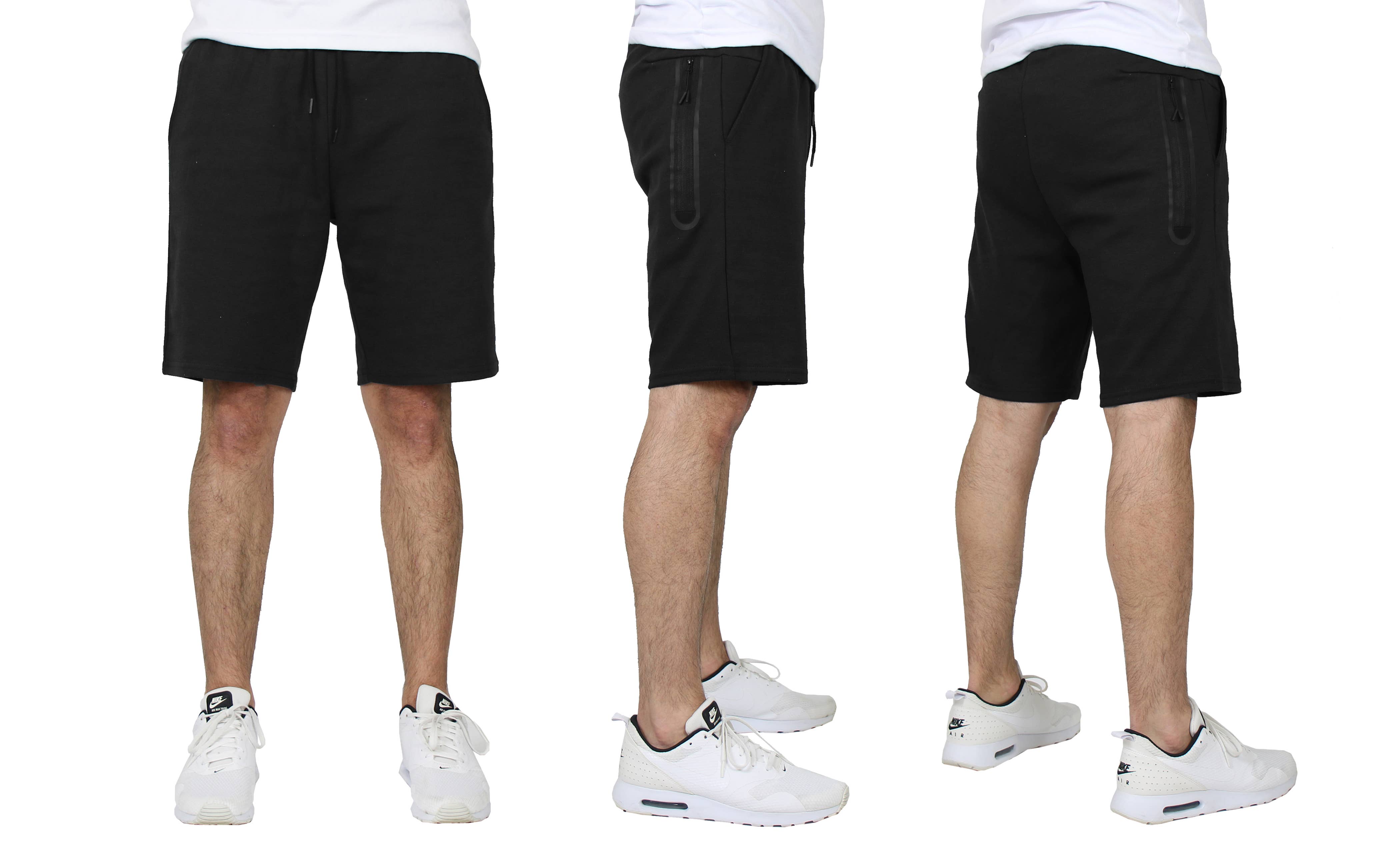 Galaxy By Harvic – wholesale Athletic shorts – Men's – Men's Tech Fleece Performance Shorts With Heat Seal Zipper0