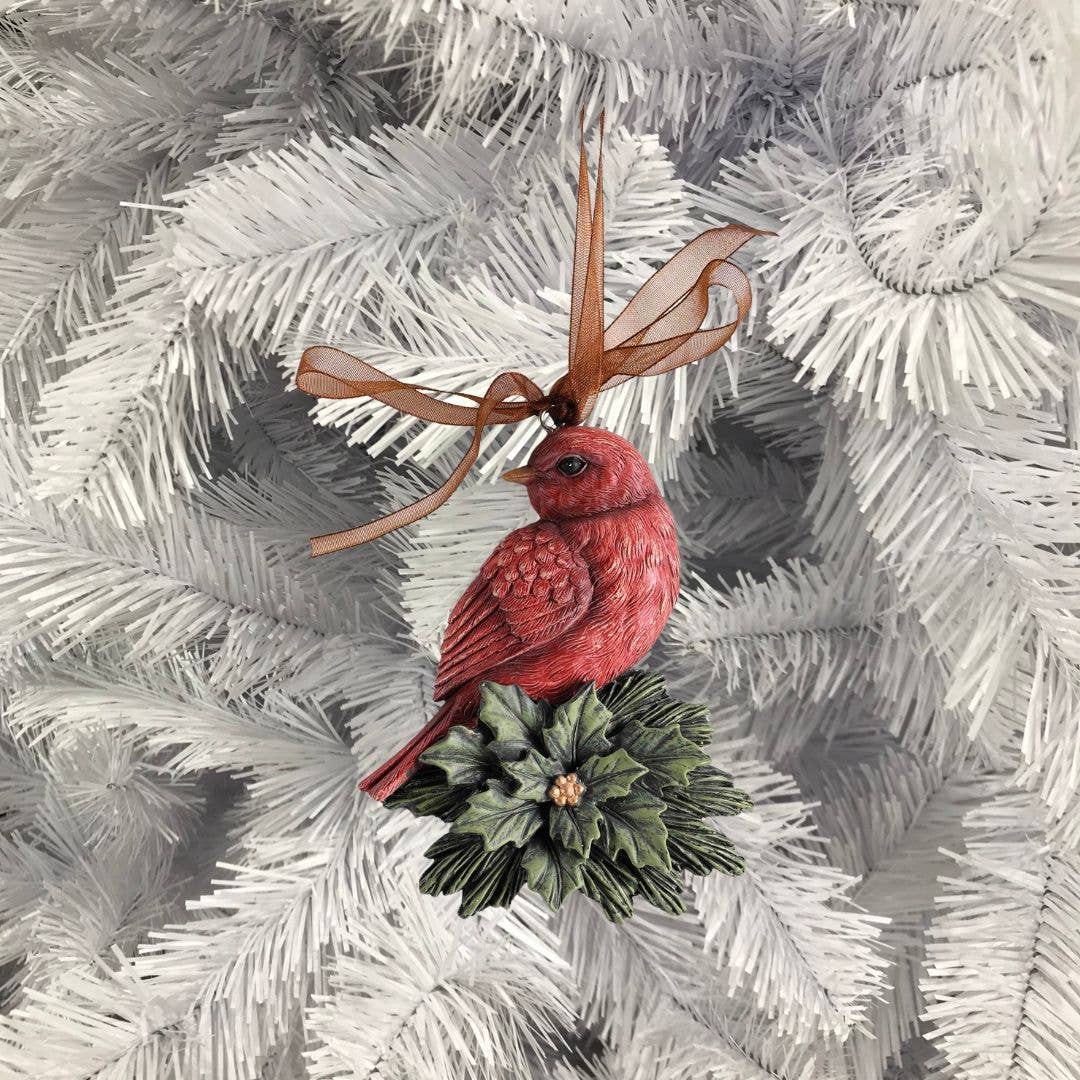 Dicksons - Vente Objets de décoration - Ornement Redbird sur ruban rouge houx 4H1