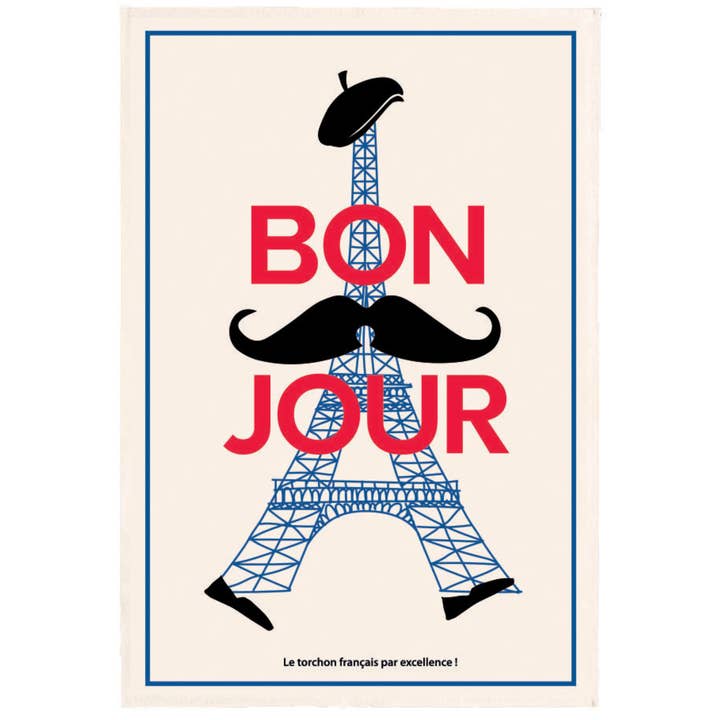 Bonjour, Bon Appetit Tea Towels for wholesale by Clémentine Boutique