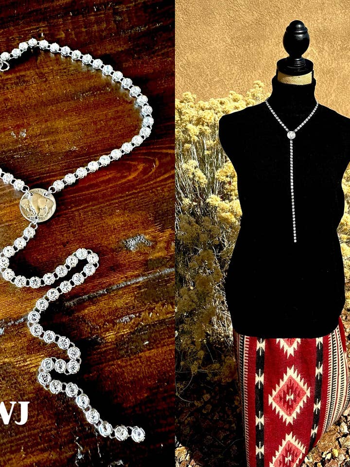 Chunky Strass-Lariat für den Großhandel von Fleurdesignz Western Jewelry