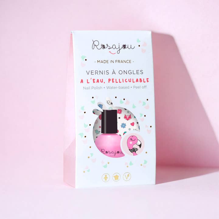 Rosajou - Wholesale Nail Polish - Kids - "Flamingo" vegan water-based peelable nail polish - children