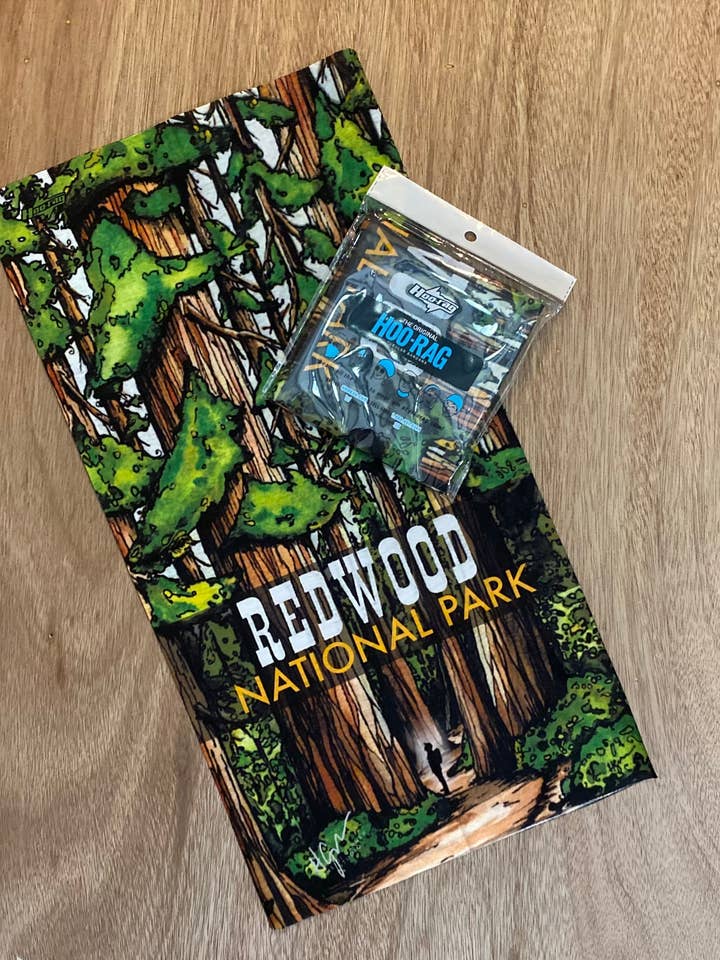 Redwood National Park - Original Artwork- Hoo-rag Neck Gaiter for wholesale by Heidi Garner Studio