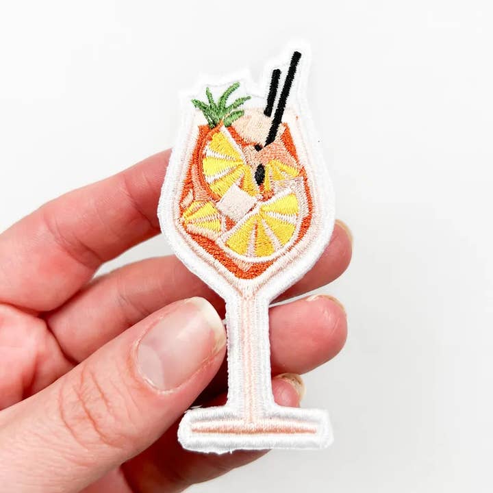 Field Trip Threads - Wholesale Patch - Aperol Spritz Iron-On Patch Perfect for Bachelorette Party0