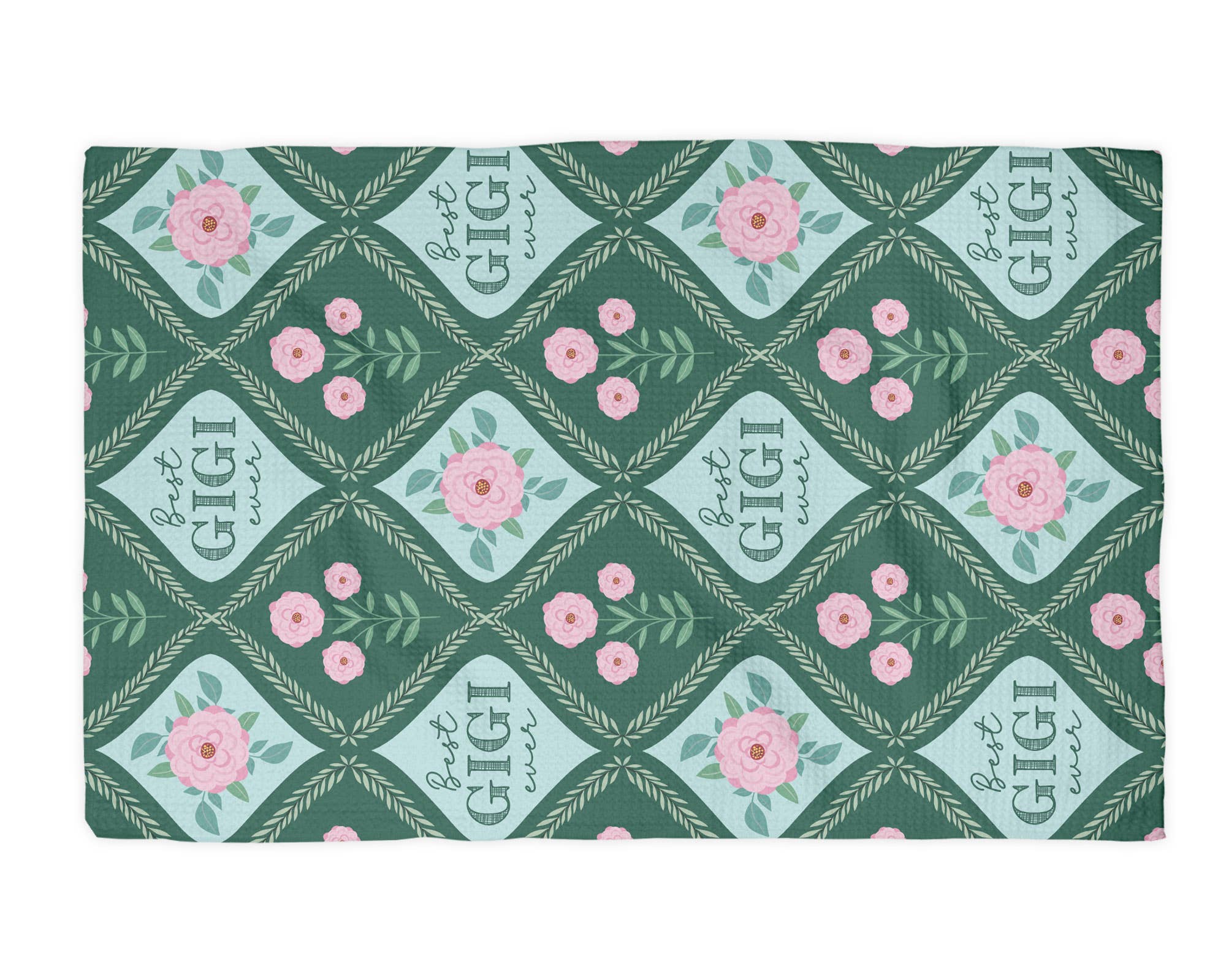 Canary Road - Wholesale Tea Towel - Floral Best Gigi Ever Mother's Day Gift Kitchen Towel Waffle1