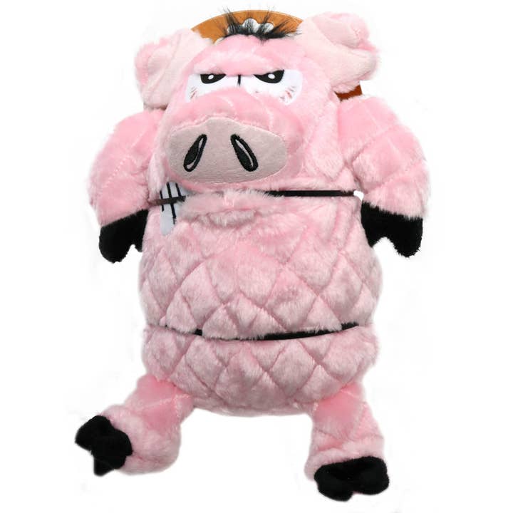 Tuffy Dog Toys - VIP Products – wholesale Pipleksak - Hund – Mighty Angry Animals Pig, Plysch, Pipig hundleksak5