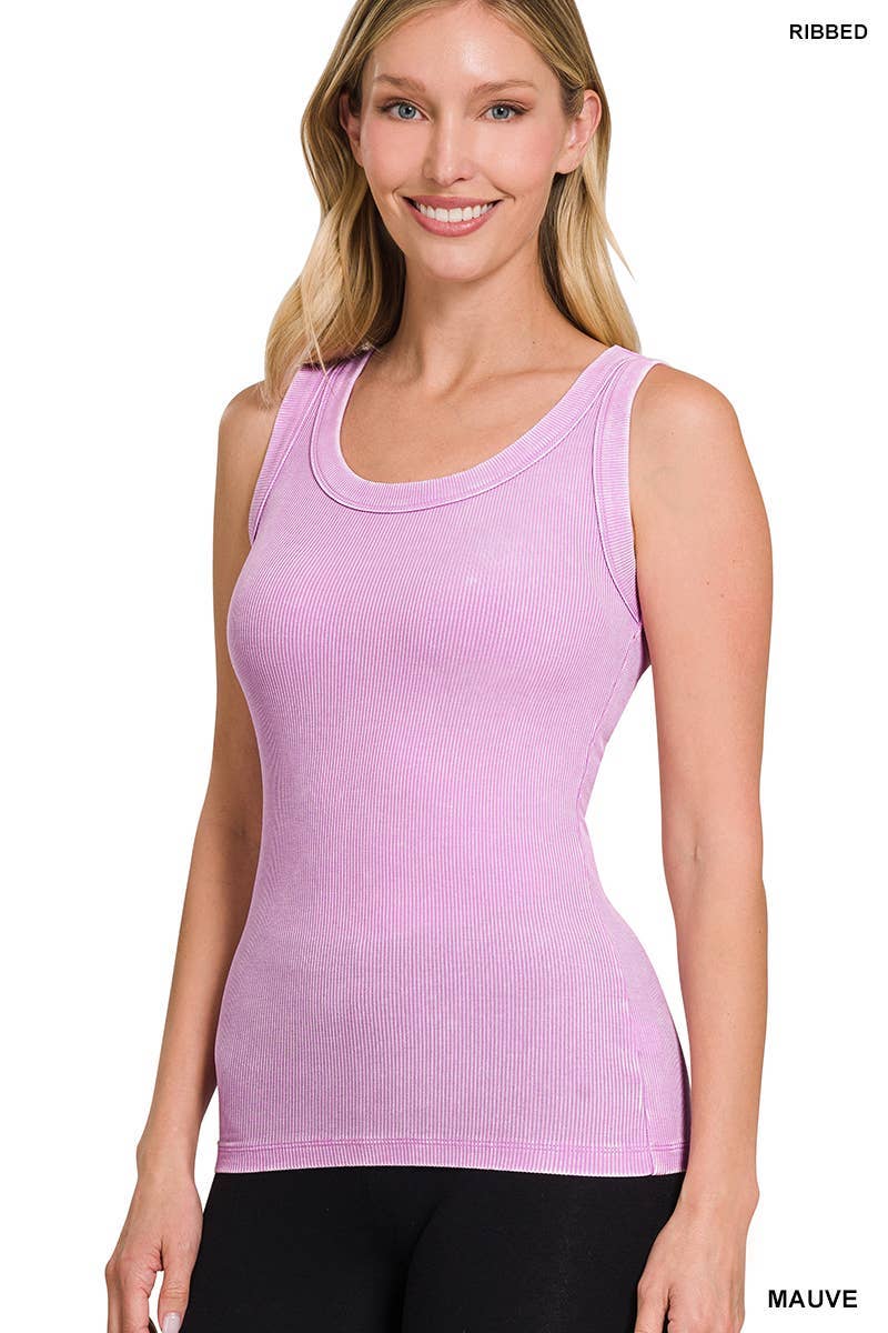 Vanilla Monkey - Wholesale Tank Top - Women's - Washed Ribbed Scoop Neck Tank Top9