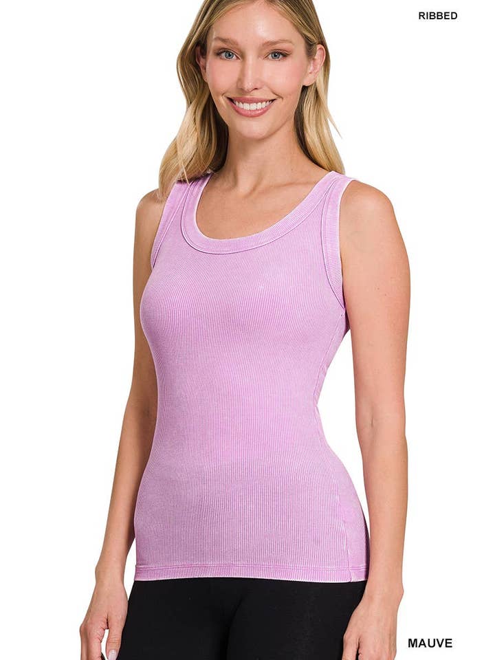 Vanilla Monkey - Wholesale Tank Top - Women's - Washed Ribbed Scoop Neck Tank Top9