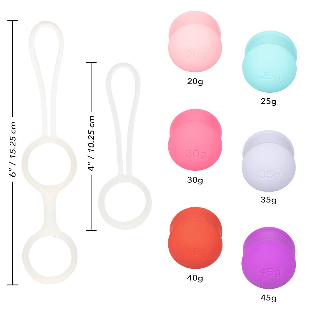 CalExotics - Wholesale Sex Toy - She-ology® Interchangeable Weighted Kegel Set13