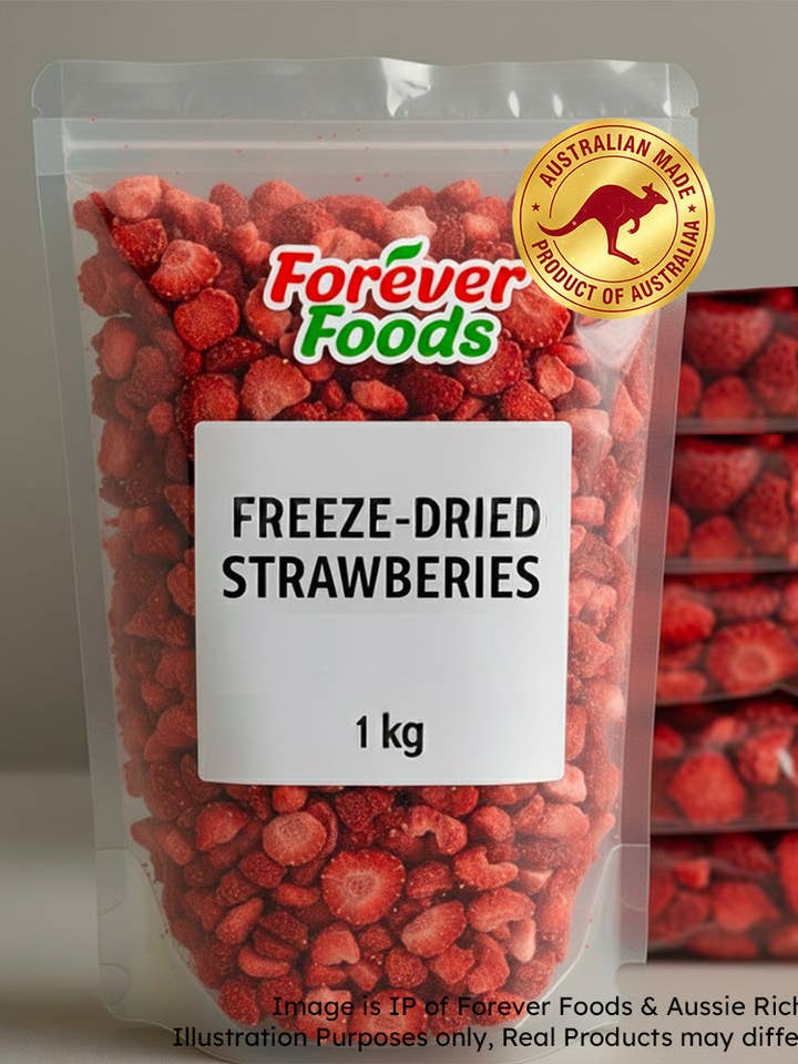 Strawberries - Diced - Freeze Dried for wholesale by Forever Foods