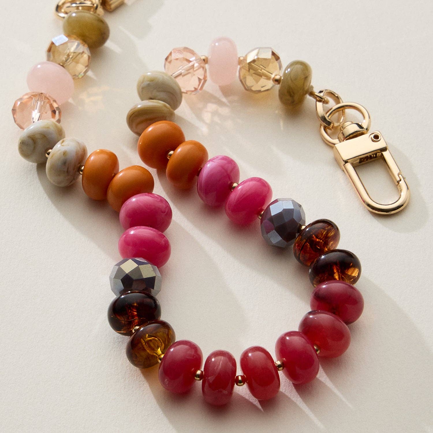 Frem - Wholesale Keychain - Women's - Mixed Bead Bag Keychain with Gold Clasps10