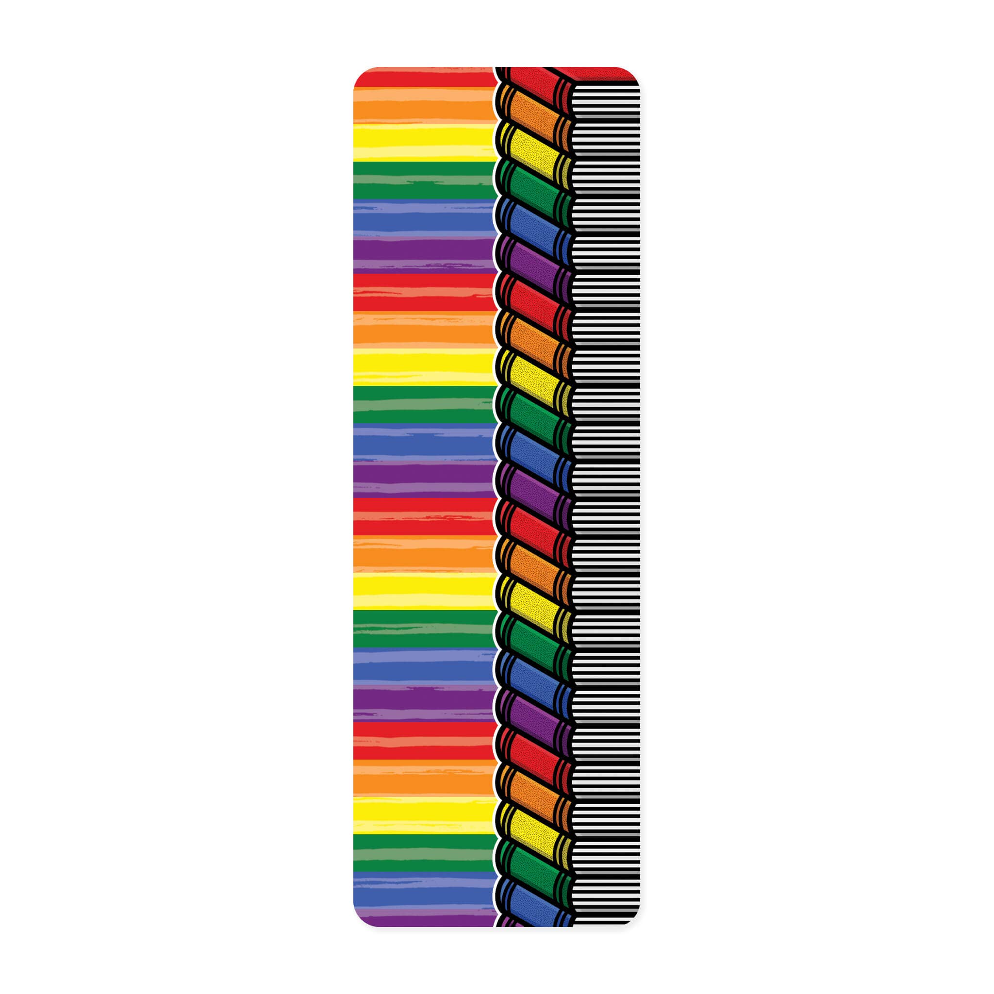 That Queer Card Co - Wholesale Bookmark - Rainbow Pile of Books | LGBTQ+ Queer Bookish Pride Bookmark1