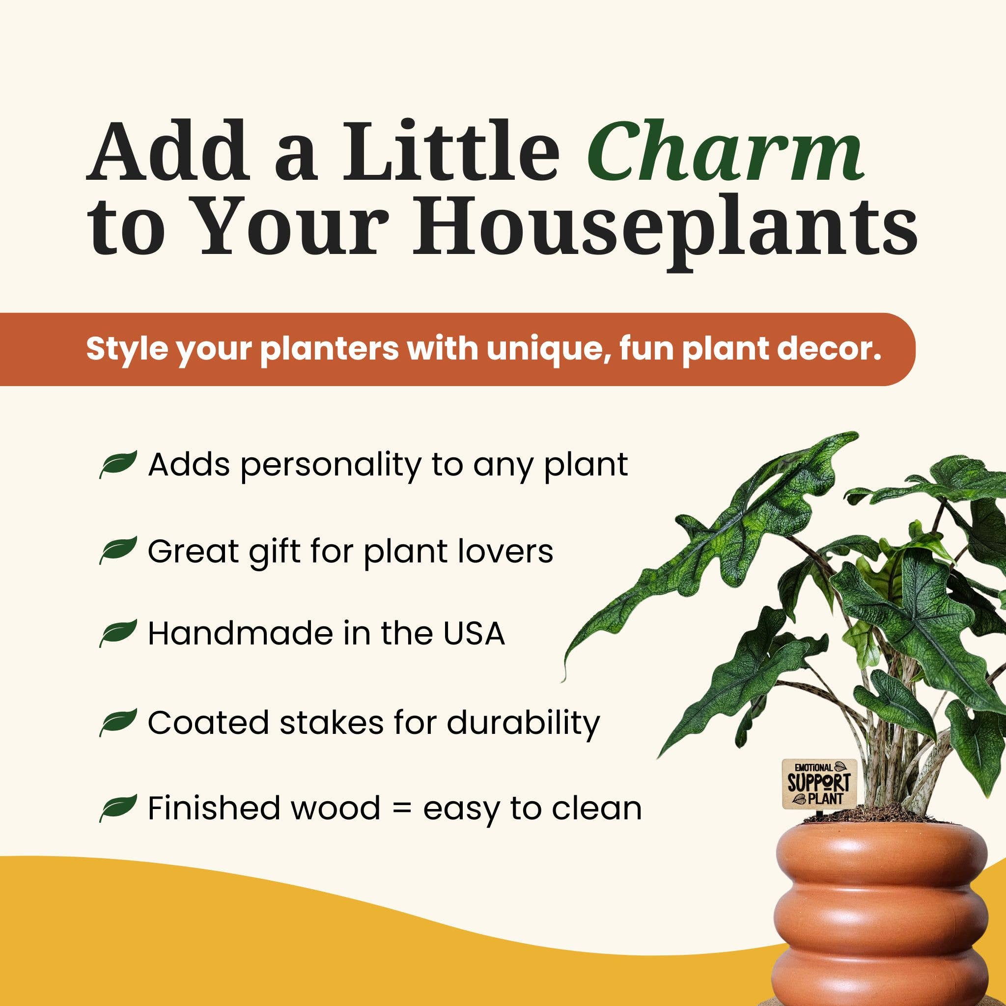 Leaf & Node - Wholesale Plant Pot - Funny Plant Sayings, Indoor Plant Accessories - Plant Stakes13