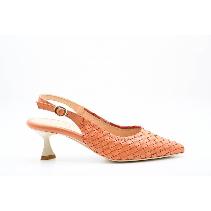 Pixy Shoes - Vendita all'ingrosso Scarpe con tacco basso - Donna - Odessa arancione intrecciato
