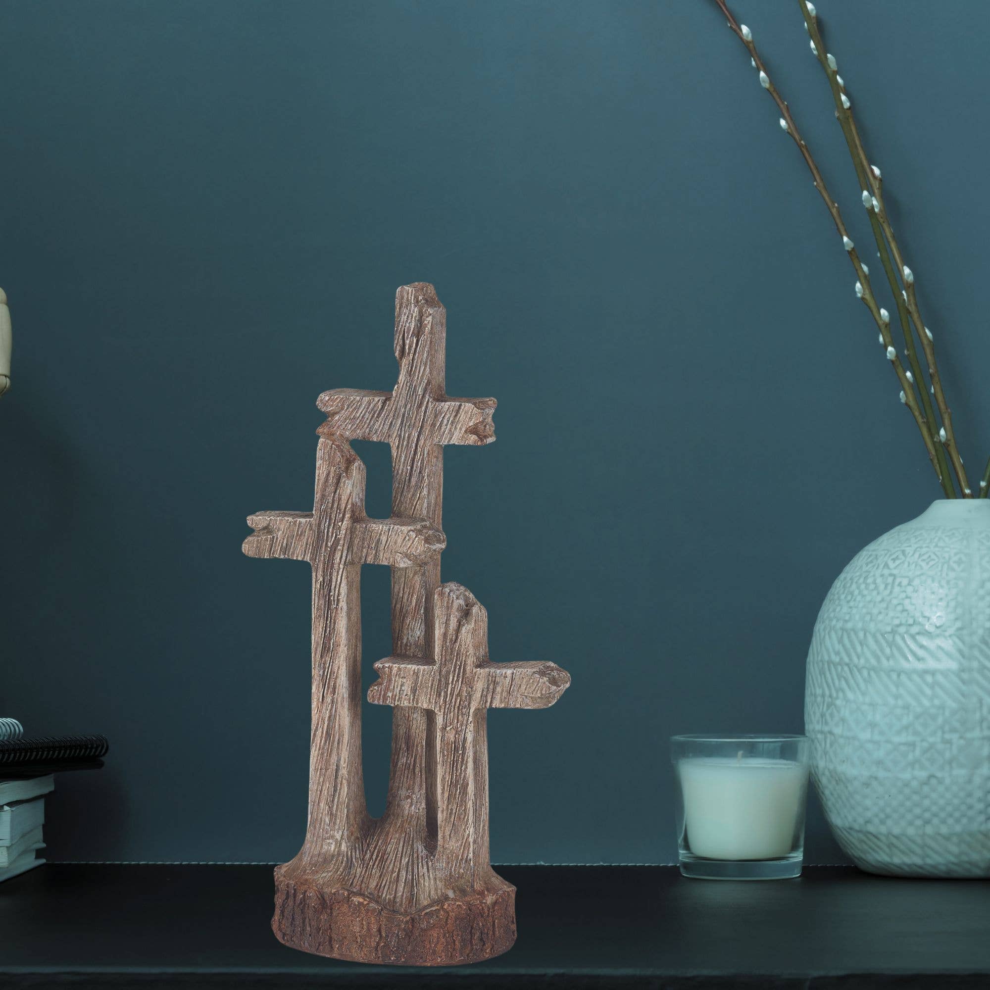 Dicksons - Vente Décorations de table - 8" Crs Ttop 3 Croix Rsn1