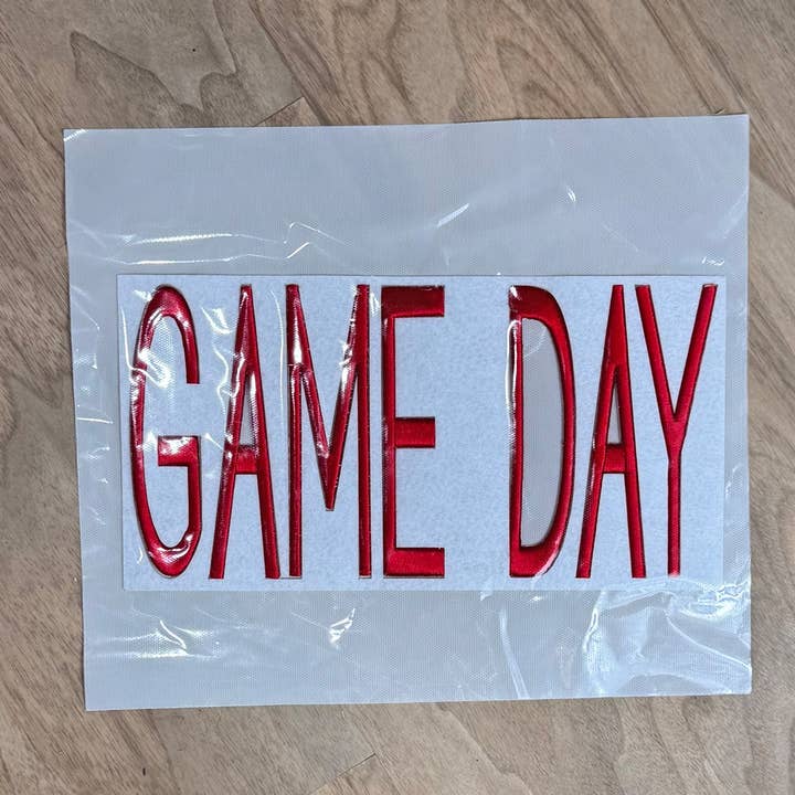FLAWED Large Game Day PUFF Embroidered Patch - Various Colors for wholesale by Trendy Transfers