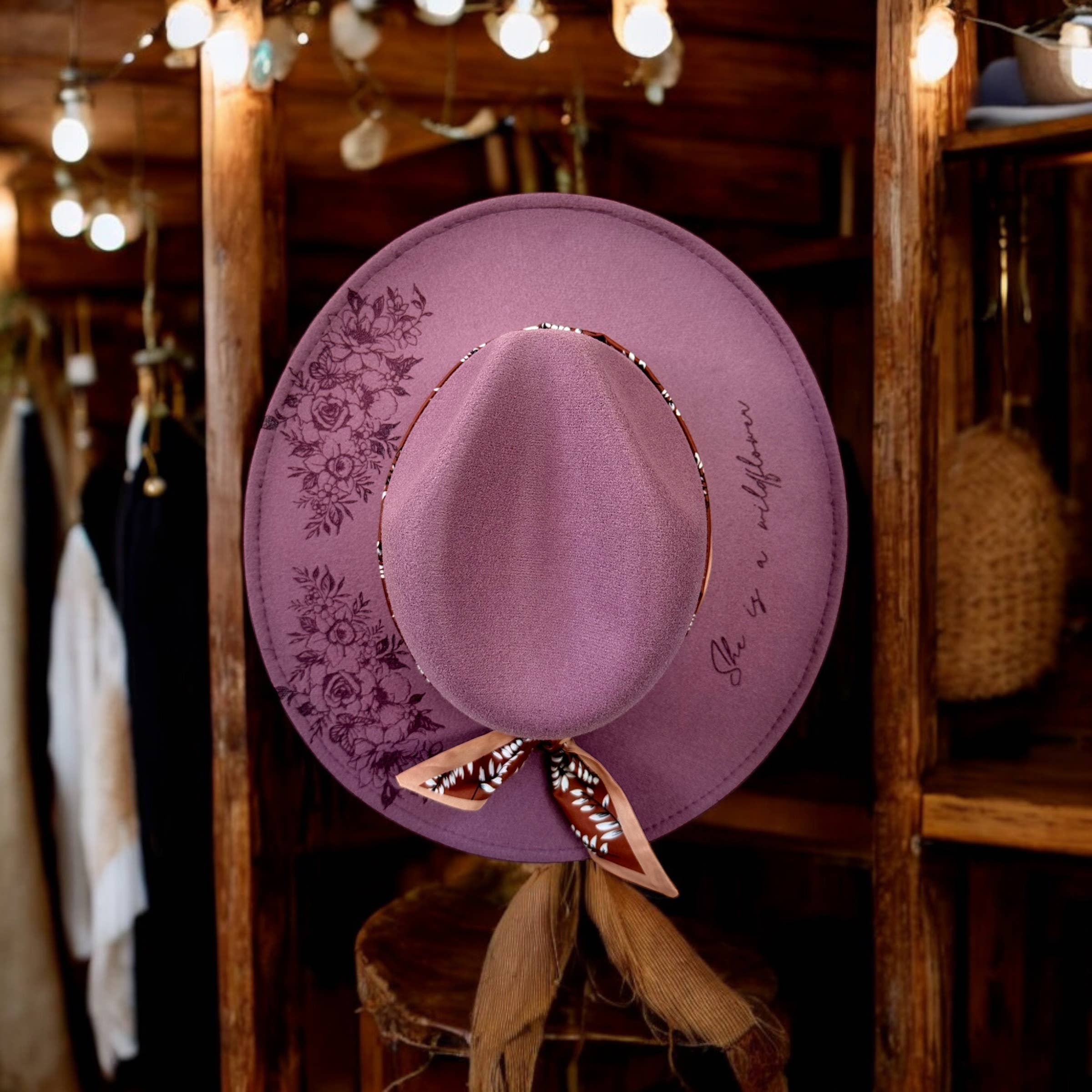 Purple custom charlie authentic 1 horse cowboy hat cowgirl hat