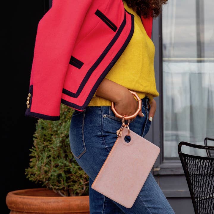 Oventure - Wholesale Keychain Bracelet - Silicone Big O® Key Ring - Rose Gold Bamboo3