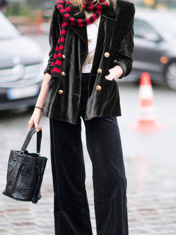 SALINA TRADING INC - Wholesale Coat - Women's - Women Fashion Elegant Solid Color Velvet Coat0