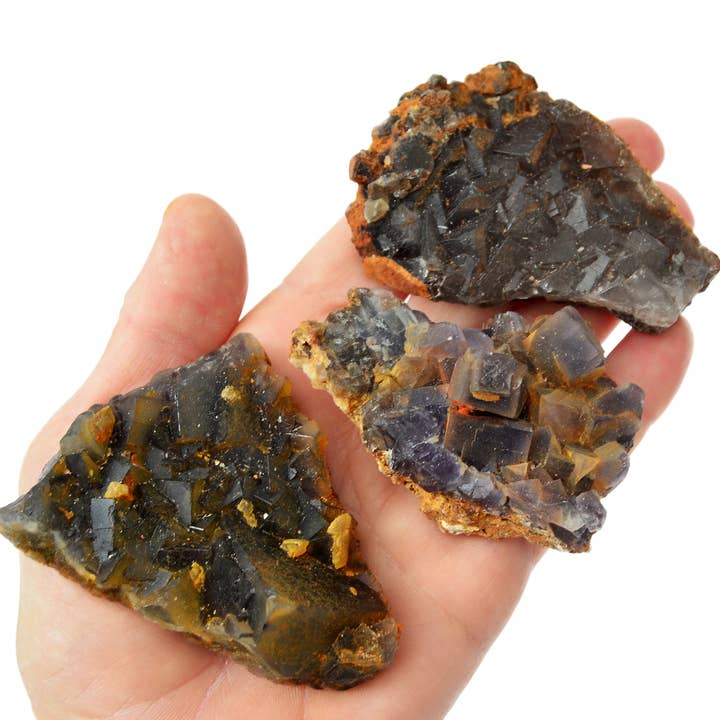 Kaia & Crystals - Wholesale Spiritual Stone/Crystal - Raw Cubic Purple Fluorite Crystal (100g - 350g)