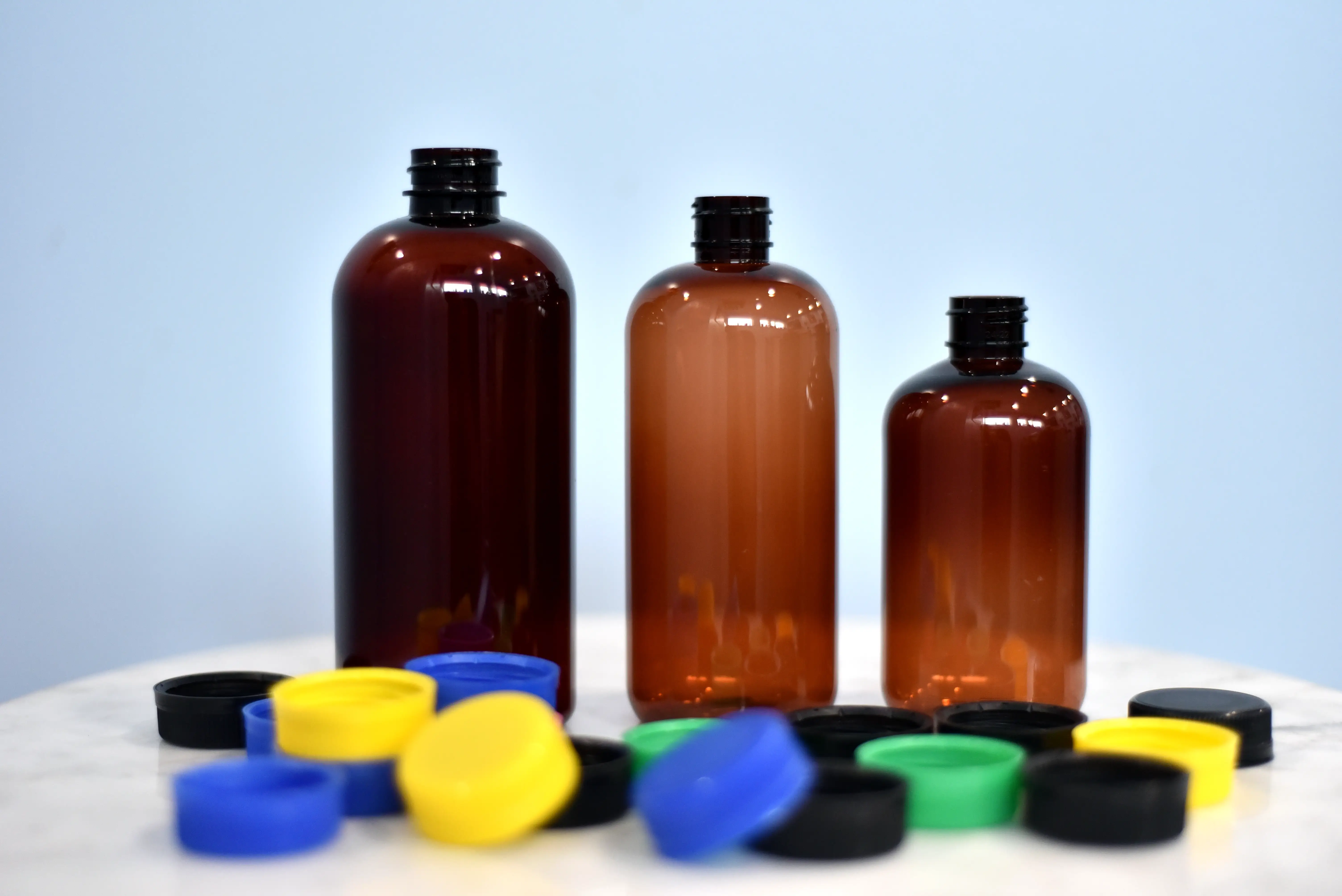 OH YES PLASTICS – wholesale Fragrance oil – 12 oz Amber PET Boston Round 24-4101