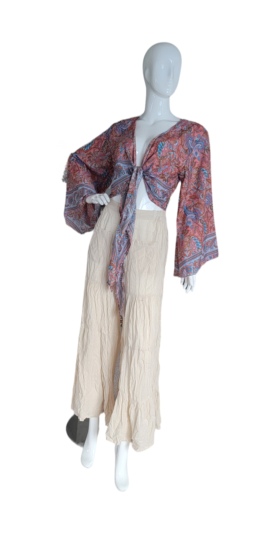 Evergreen Guardian Imports – wholesale Blouse – Women’s – TSTT-66 Long Sleeves Front Tie Top11