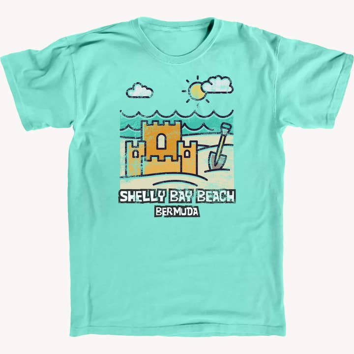 Maglietta Premium Shelly Bay Sandcastle per la vendita all'ingrosso da parte di Salt Water Colours