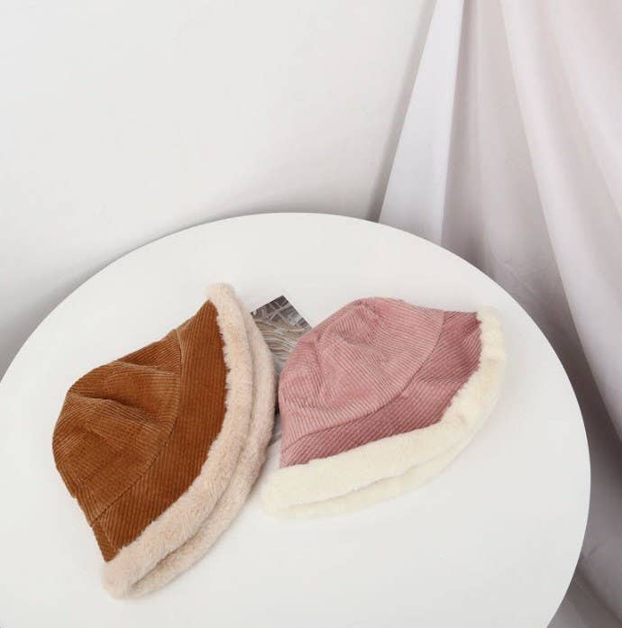 Olive & Pique - Wholesale Bucket Hat - Women's - Sherpa Lined Ribbed Bucket Hat4