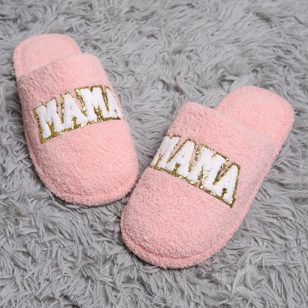 Fashion City - Wholesale Slippers - Women's - MAMA Chenille Patched Home Slippers6