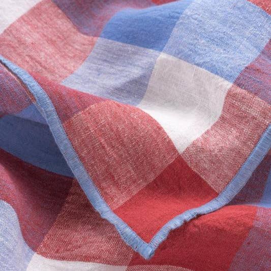 Live Linen - Wholesale Tablecloth - Yarn-Dyed Checked Lane Linen Tablecloth – Dinner Setting6