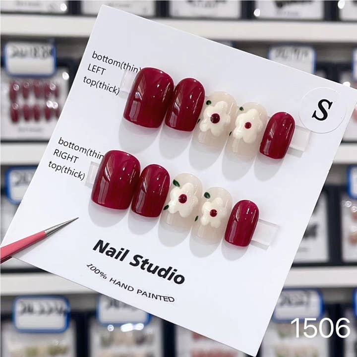 handgjord Press on Nails 1506 för wholesale av foamboxnail