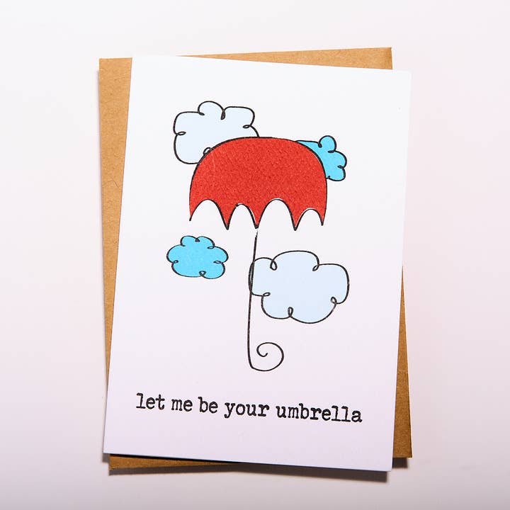 Let Me Be Your Umbrella Card for wholesale by DoodleGirl Designs