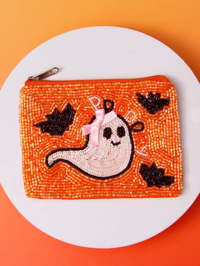 Halloween Seed Beaded Coin Bag for wholesale by SP Sophia Collection
