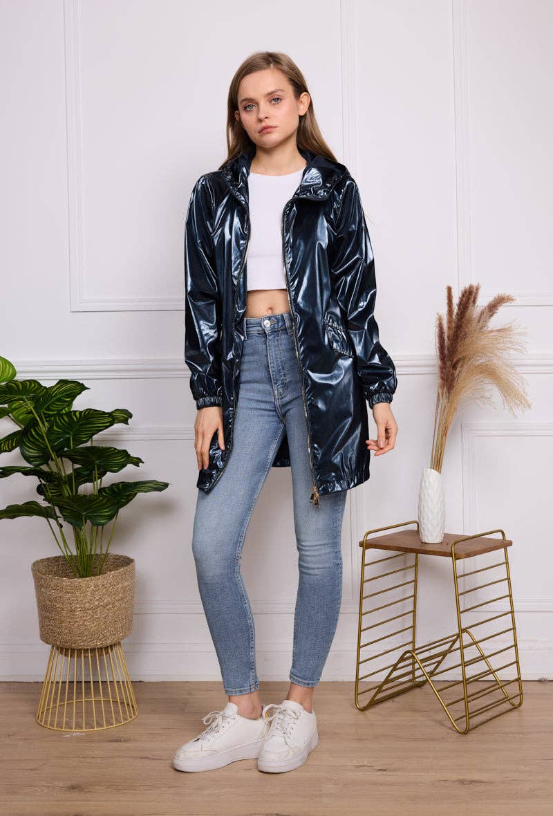 SOFTY - Vente Veste – femme - Blouson à capuche imperméable effet irisé S560219