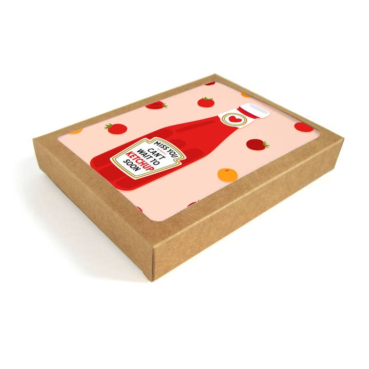 Tarjeta de Amistad Ketchup - Caja de 8 Tarjetas de Felicitación para venta al por mayor de The Neighborgoods