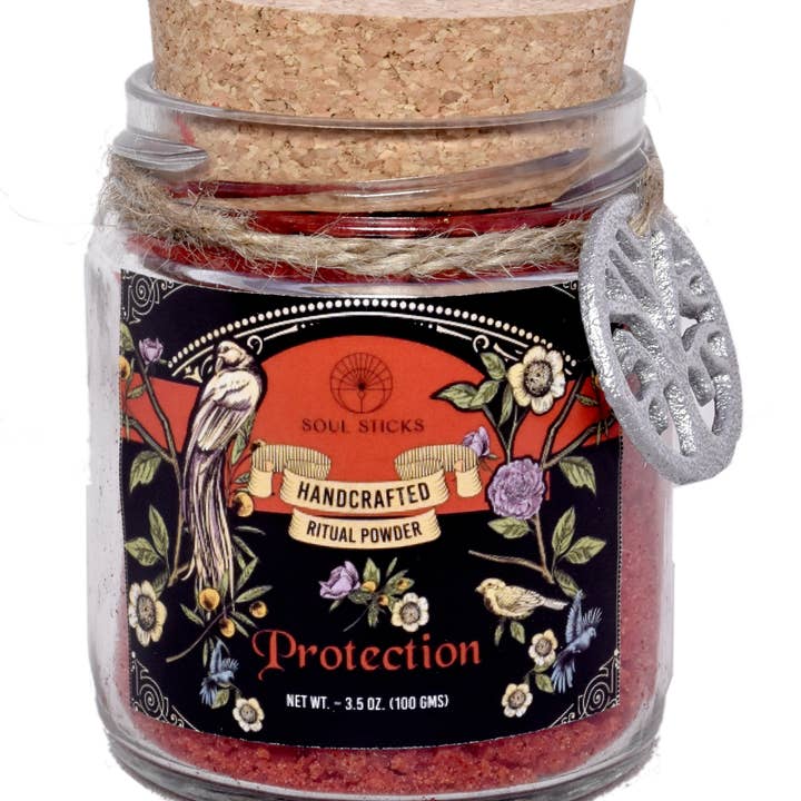 Protection Ritual Spell Powder Jar (3.5 oz) for wholesale by Designs by Deekay Inc.