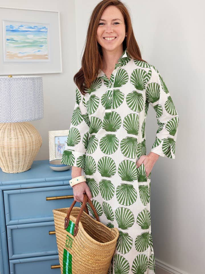 The Monogram Corner - Wholesale Tunic - Women's - MADAKET GREEN LONG TUNIC