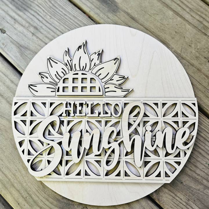 Summer Sunflower Door Hanger for wholesale by Severini Designs