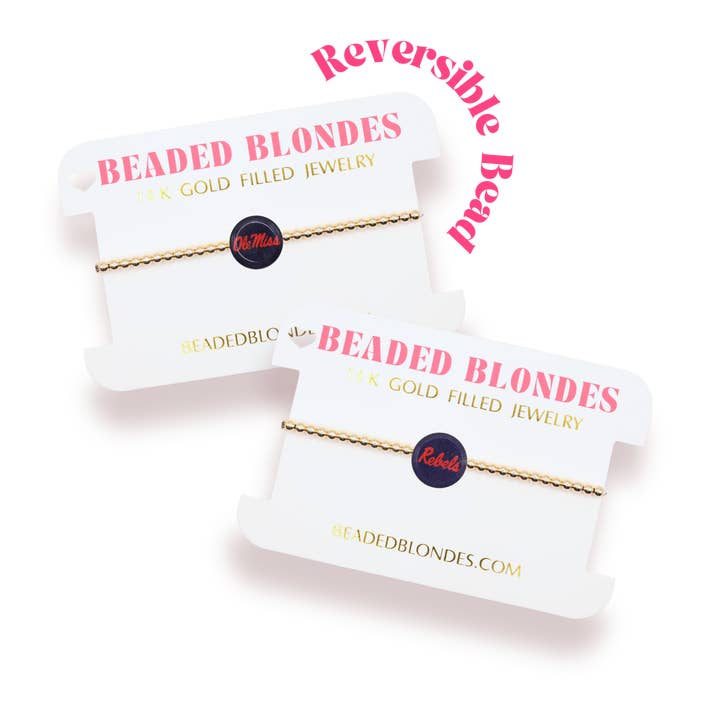 Ole Miss/ Rebels Logo Bracelet for wholesale by Beaded Blondes