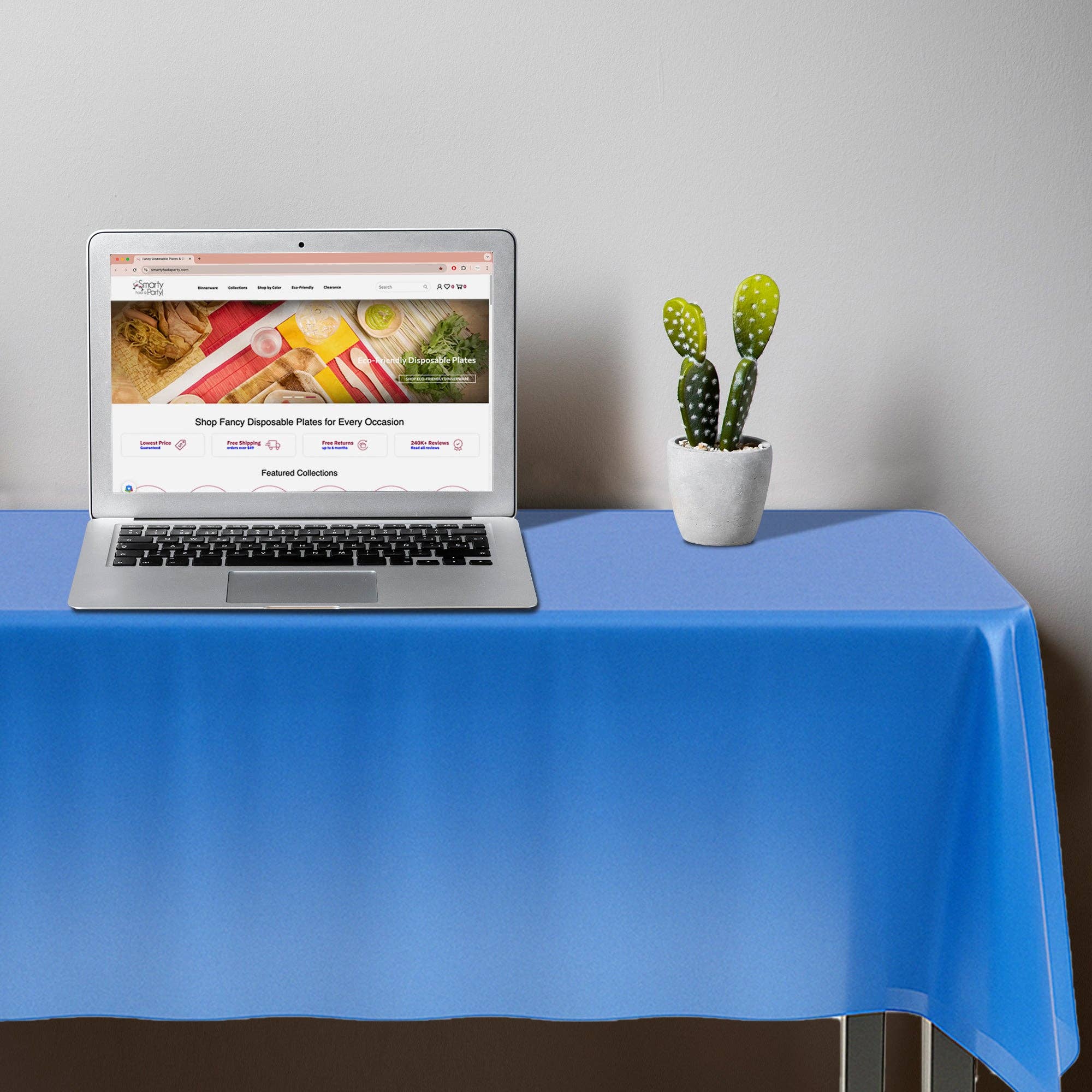 Smarty had a Party – wholesale Disposable table cover/runner – 54" x 108" Navy Plastic Tablecloths - 96 pcs7