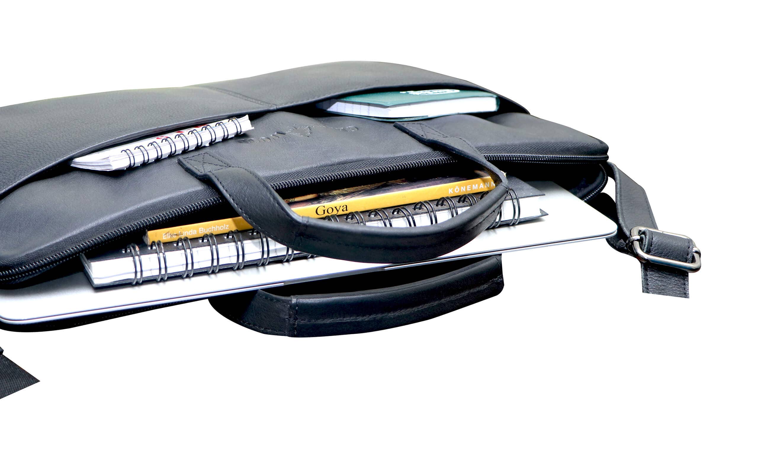 Greenwood – Großhandel Laptoptasche – Unisex – Fred Laptoptasche 13 Zoll Leder mit abnehmbarem Schultergurt19