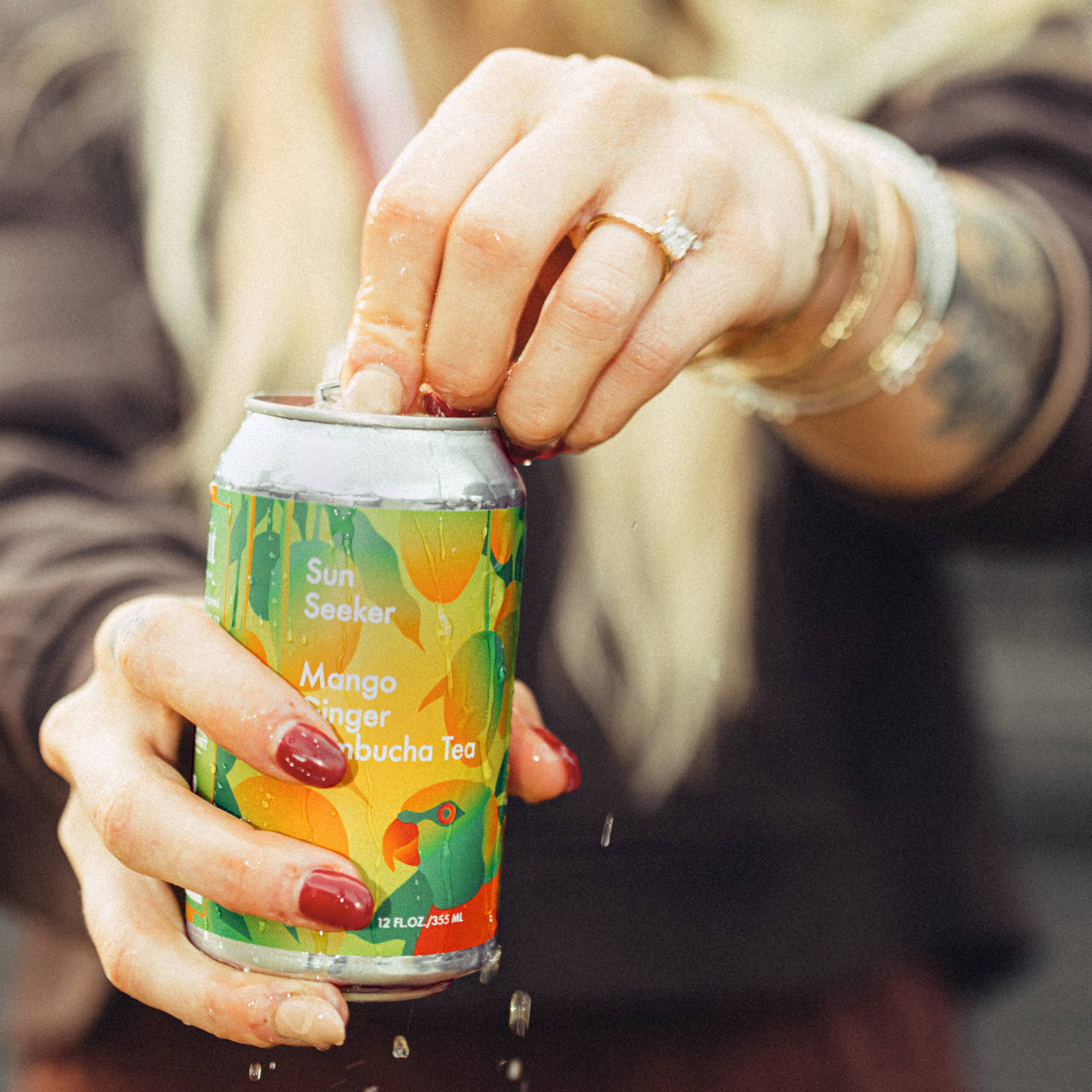 Figment Kombucha - Wholesale Kombucha - "Sun Seeker" Mango Ginger Kombucha - 12-pack3